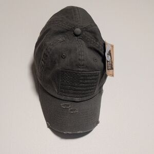 Distressed Baseball Cap Khaki Green